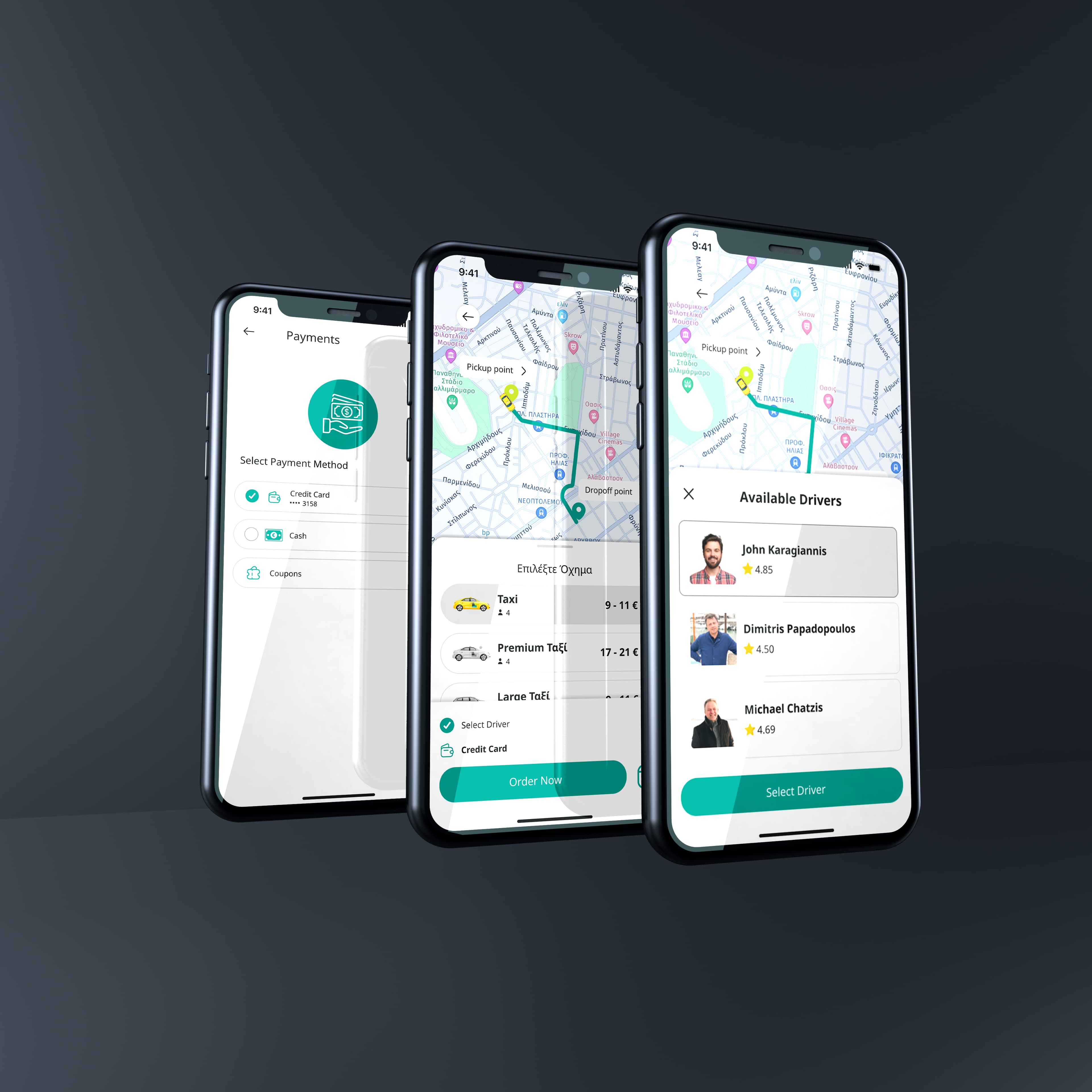 Οι mobile εφαρμογές επιβάτη και οδηγού της Taxiplon