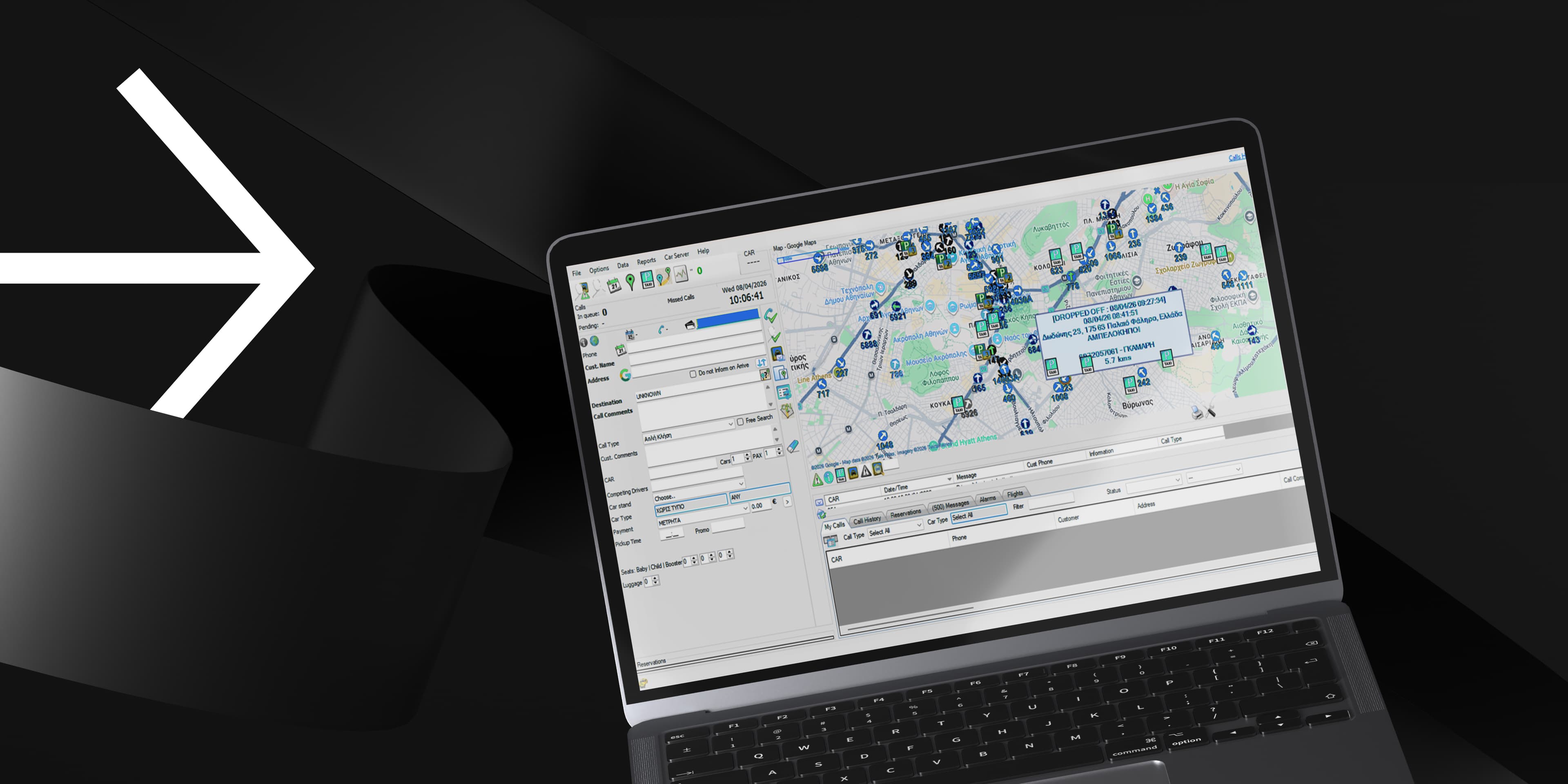 Fleet tracking map